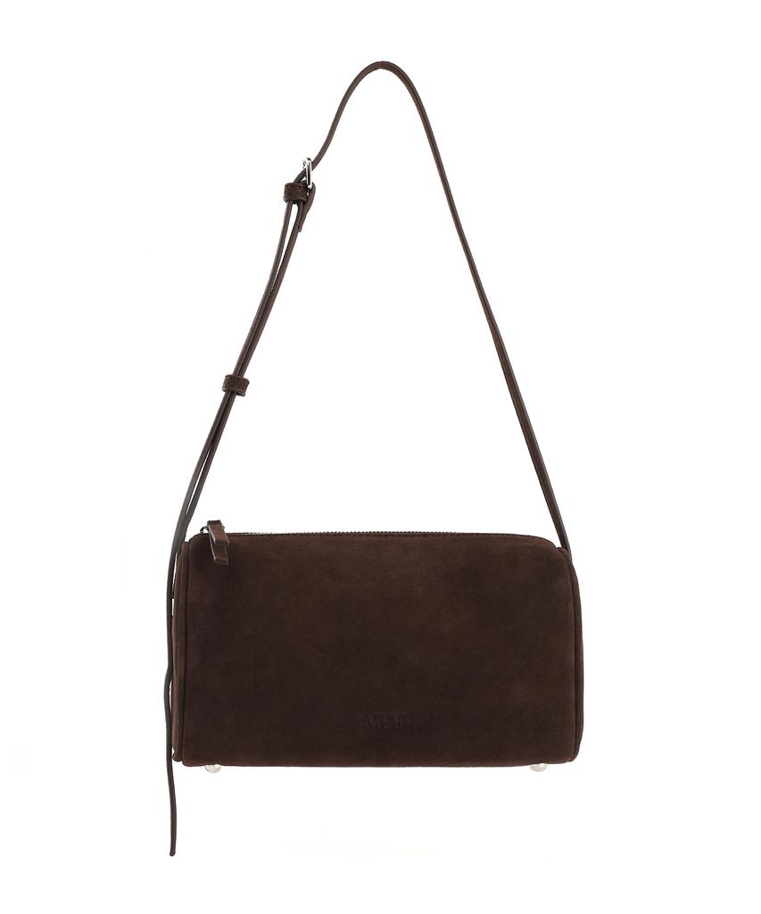 Monsac Ares Shoulder & Crossbody Bag Medium Suede Dark Brown Ap11-2661-Ds