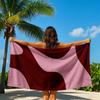 Burgundy Wave Blush Quick Drying Bath Towel Microfiber beach towel light weight swimming camping yoga beach out
