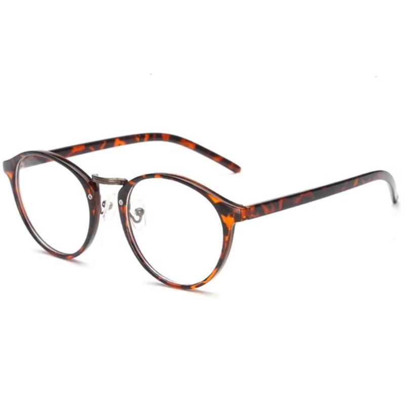 High Quality Leopard Frame Round Prescription Glasses Women Men Anti Blue Rays/Photochromic/Nearsighted/Farsighted/Bifocal Optical Eyeglasses