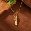 Necklace: Boys and Girls Hugging Each Other. Couple's Double-color Necklace. Minimalist and Niche Design. Unique Collar Chain.