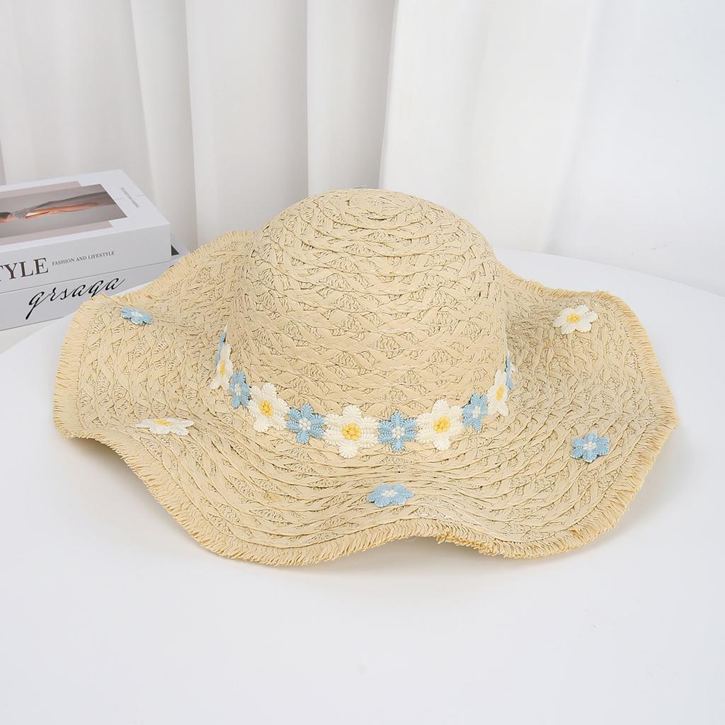Summer Internet celebrity straw hat collection girls summer seaside vacation sweet raffia weaving sun hat