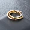 Three Lives Three WorldsStainless Steel Bright Surface Couple Rings for Women Rotation Helps Combat Anxiety Finger Jewelry Gift