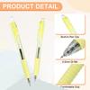 PATIKIL 6 Ballpoint Pen, 0.5mm Black Ink Pen, Fine Point Smooth Writing Pen, Perfect Office Supplies for Journaling and Note Taking, Yellow