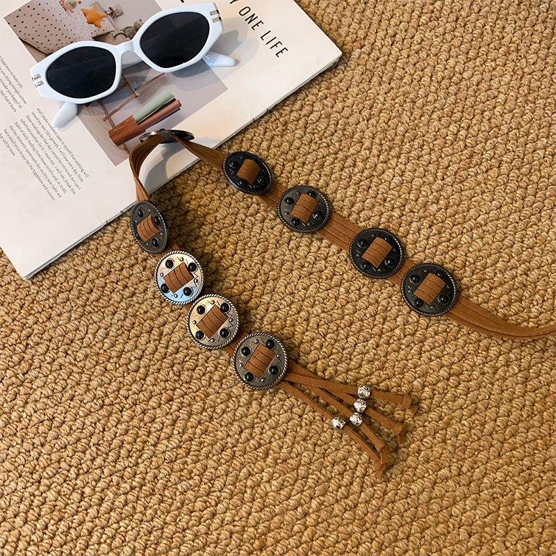 Retro Ethnic Hand-woven Waist-cinching Belt for Dresses