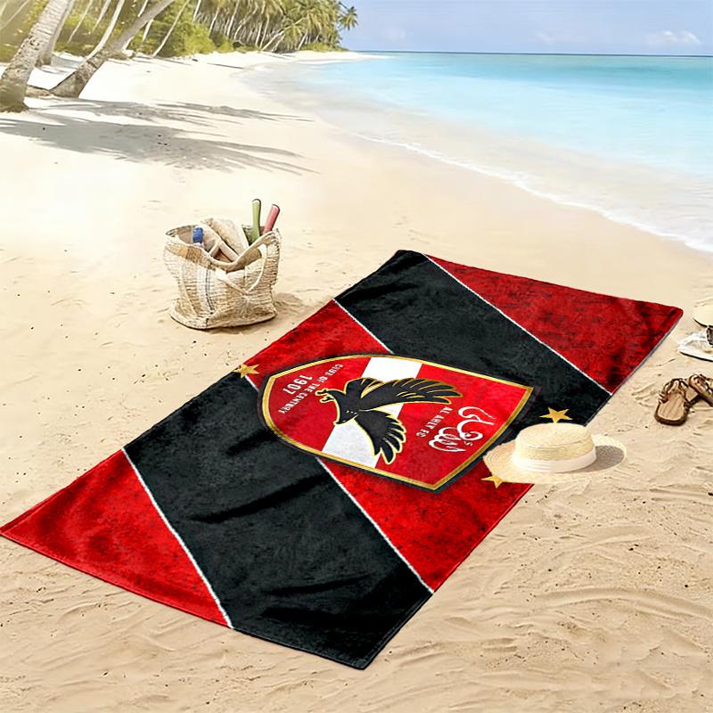 Ahly SC Print Beach Towel, Large Soft Quick Dry Towel for Beach Camping Swimming