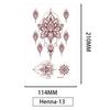 Lace Brown Waterproof Henna Flower Tattoo Stickers for Hands