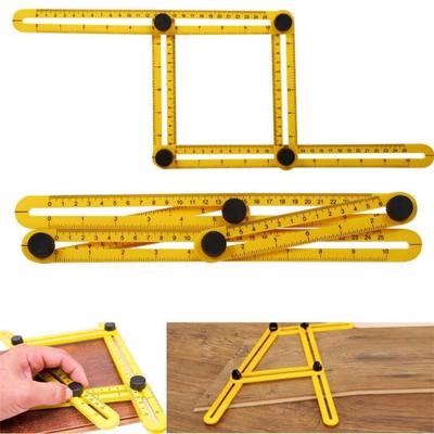 Adjustable Four-sided Foldable ABS Multi-angle Template Ruler, 25 X 12 Cm