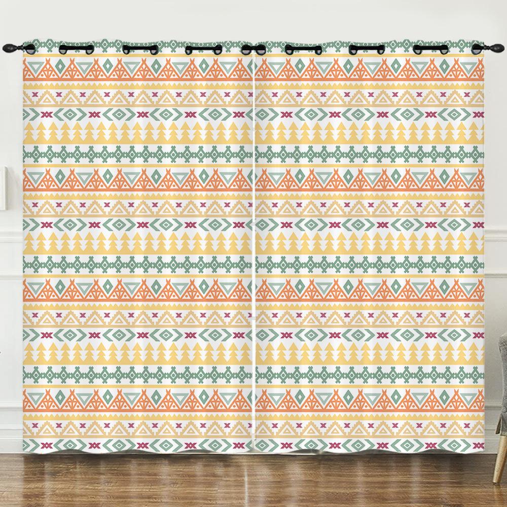 Série de Impressão Fresca 3D Cortina de Impressão Digital Blackout E Ilhós