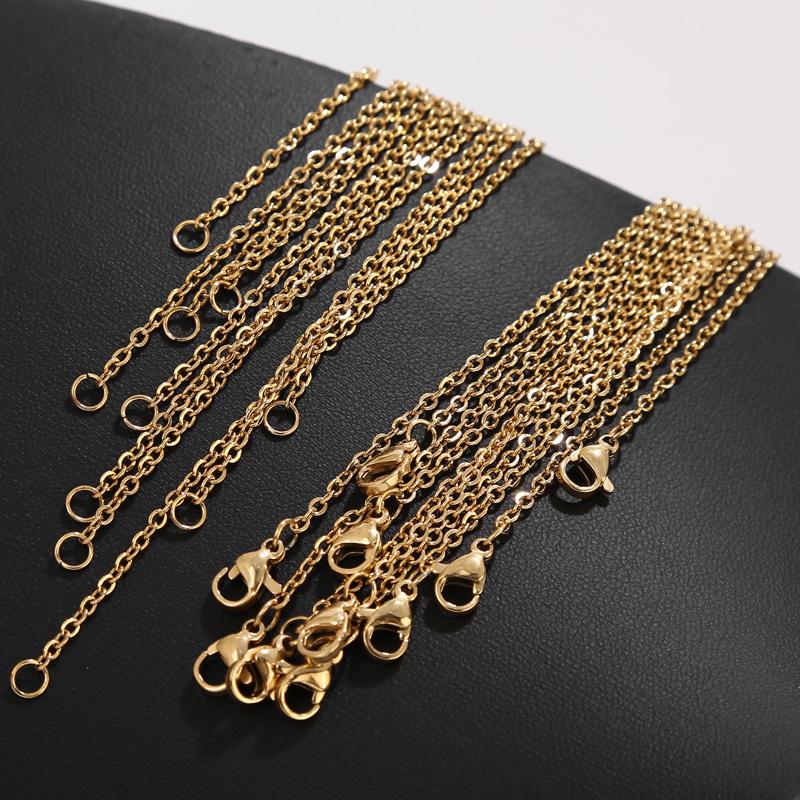 10pcs/Lot Gold Cable Chain Necklaces