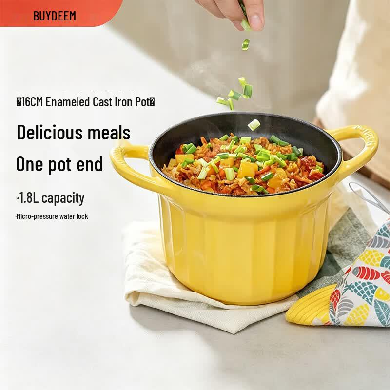 Buydeem CP541 Enameled Cast Iron Stew Pot