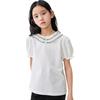 Girls' Sweet Puff Sleeve Short Sleeve T-shirt