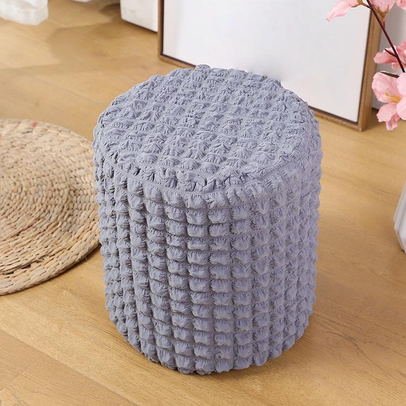 1pc Elastic Ottoman Slipcover Footstool Protector Removable Washable Stretch Cover Chairs Sofa Foot Cover for Living Room