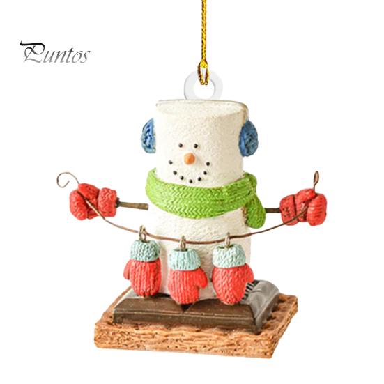 Vánoční závěsná dekorace sněhulák 3D akrylové opakovaně použitelné auto zpětné zrcátko kreslený přívěsek vánoční stromeček ozdoba na párty dárky