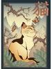 Retro japansk Samurai Cat Dog Poster Lerretsmaling Nordisk veggkunst for moderne stuedekorasjon