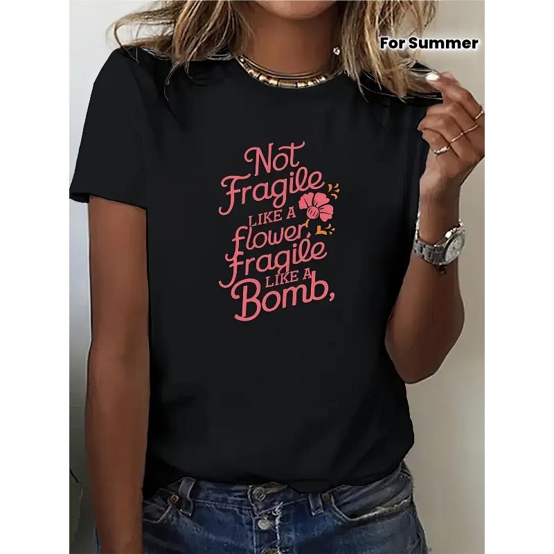 

Women s Summer Spring Graphic Tee Casual Short Sleeve Crew Neck Breathable Top S чёрный