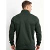 Men's Plus Size Cotton Track Jacket (Sizes L-6XL) - Full Zip Stand Collar Sweatshirt with Pockets - Big and Tall Casual Outerwear