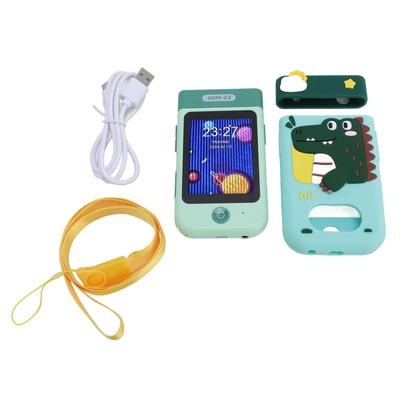 Kinder Smart Phone Spielzeug 2,8 Zoll 180 Grad Klappkamera 1080P Video Tragbar Kleinkind Spiel Telefon Spielzeug Dinosaurier Grün