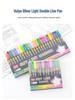 Guang Na 157 Double-Line Metallic Glitter Marker Set - 24 Colors
