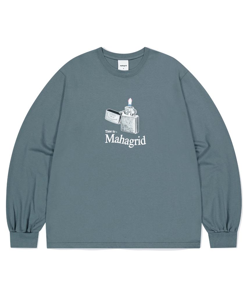 MAHAGRID It’S Time To Ls Tee Gray(Mg2Efmt564A)