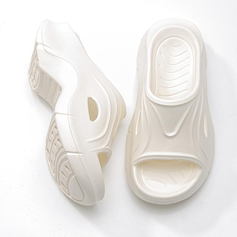 7cm Height Increase Non-Slip Slide Sandals for Women Summer Outdoor New EVA Cushioned Beach Casual Thick Sole Sandals