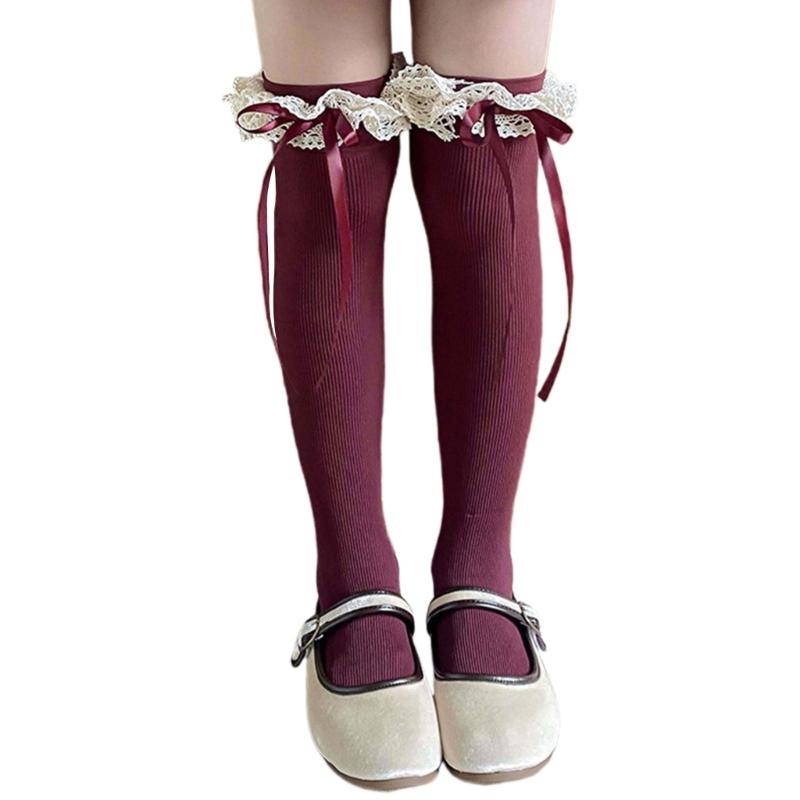 Calf Socks Fashion Socks Long Stockings Leg Warmer Children Over Knee Stockings for Teen Girls Age 3-13 Year