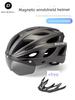 Casque de vélo Rock Brothers avec lunettes intégrées, Conception monocoque, Casque de cyclisme unisexe, Casque de sécurité pour vélo de montagne et de route