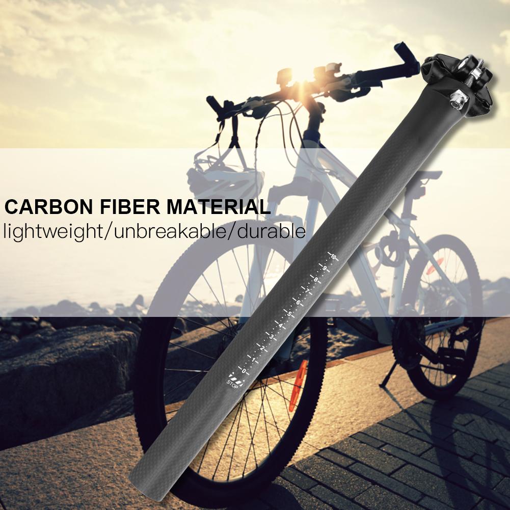 Carbon   Mountain Road Bike Shockproof   Saddle Seat Post Seatpost (27.2X350MM)