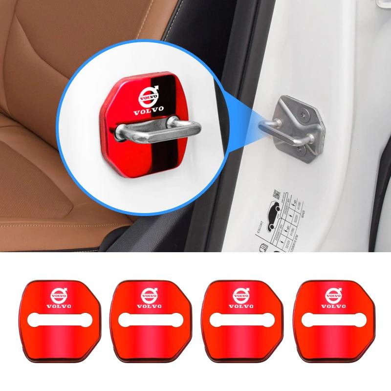Zinc Alloy Car Door Lock Buckle Cover Protective Covers For Volvo XC90 V90 V60 XC60 V40 S80 S60 S90 C40 XC40 V70 XC70 C30 C70