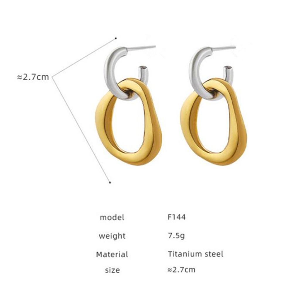 Geometric Contrast Color Splicing Earrings Simple Irregular Alloy Drop Earring For Women Fashion Jewelry Women’s Gift Accessorie