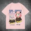Spy x Family × Demon Slayer Anya & Inosuke Crossover Parody Graphic T-Shirt White Unisex Casual Anime Streetwear T-shirt
