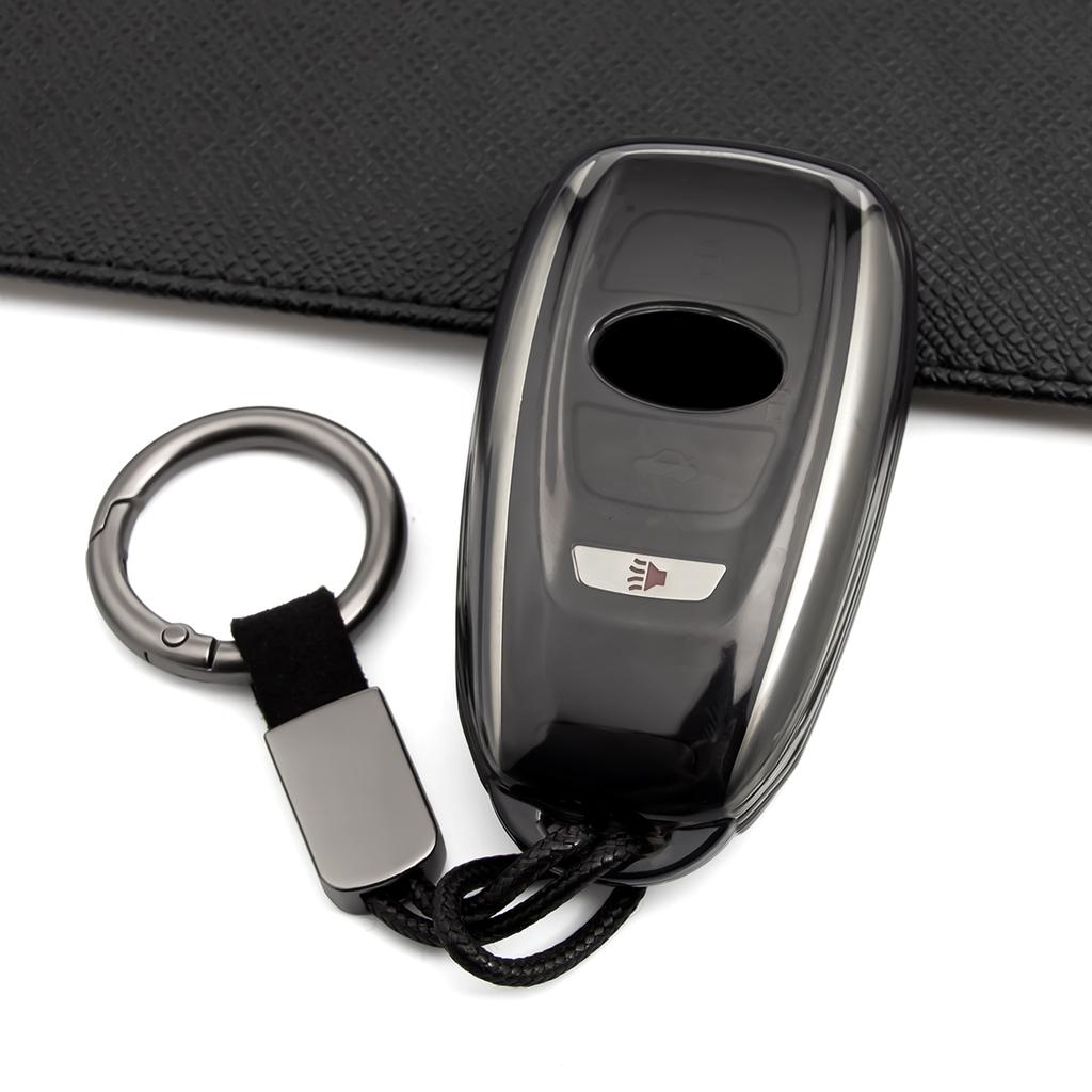 Transparent Black Tpu Car Smart Key Cover Case For Subaru Impreza Forester Xv Outback Crosstrek Legacy Brz Wrx Crystalclearsmart