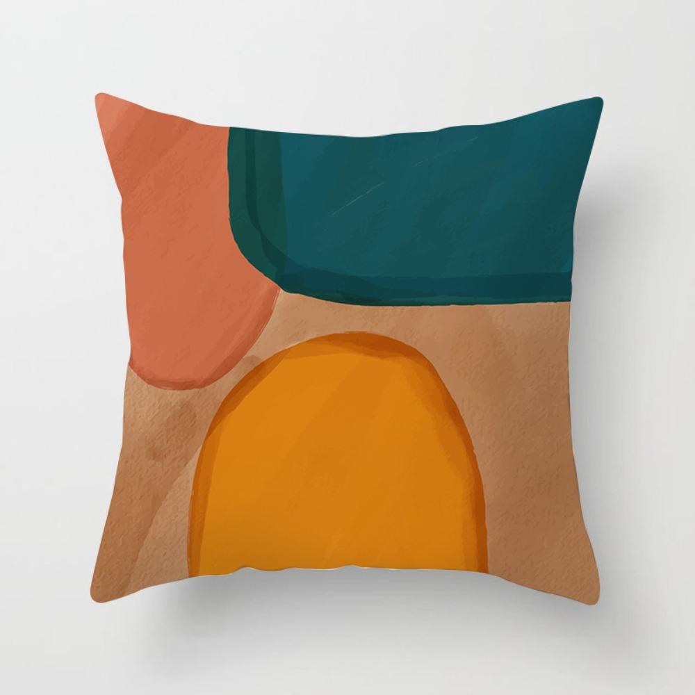 Abstract Pattern Geometric Pillowcase Creative Print Nordic Pillowcase Living Room 4