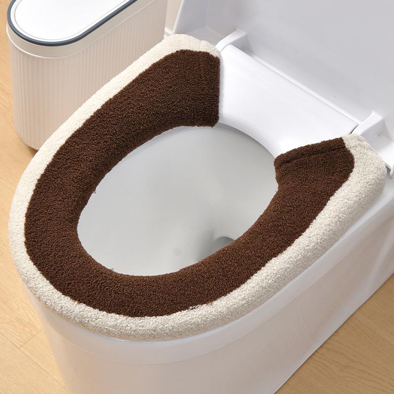 Universal Washable Knit Toilet Seat Cushion for All Seasons