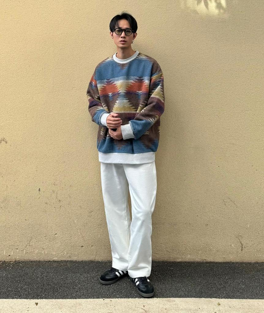 CHANGE WELL Men's "2023AW" Street Fashion Thick Pullover Fall/Winter Clothing [Native American Print] Long Sleeve Sweatshirt (Brown, 2XL)