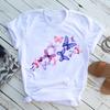 Unisexs Butterfly Tree Print Harajuku TShirt Round Neck Top Short Sleeve Casual Summer Tee ShirtDrop Ship