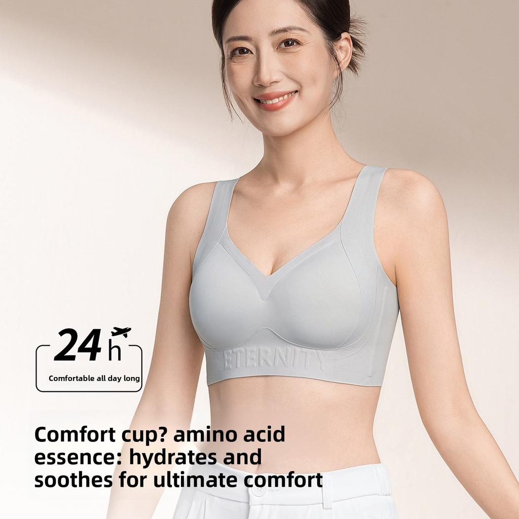 Female Spring and Autumn Gather Up No Steel Ring Soft Pull Skin Comfortable No Trace Invisible Underwear