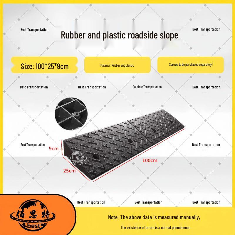 Household Rubber Threshold Ramp for Curbs and Slopes: Car and Road Edge Climbing Pad