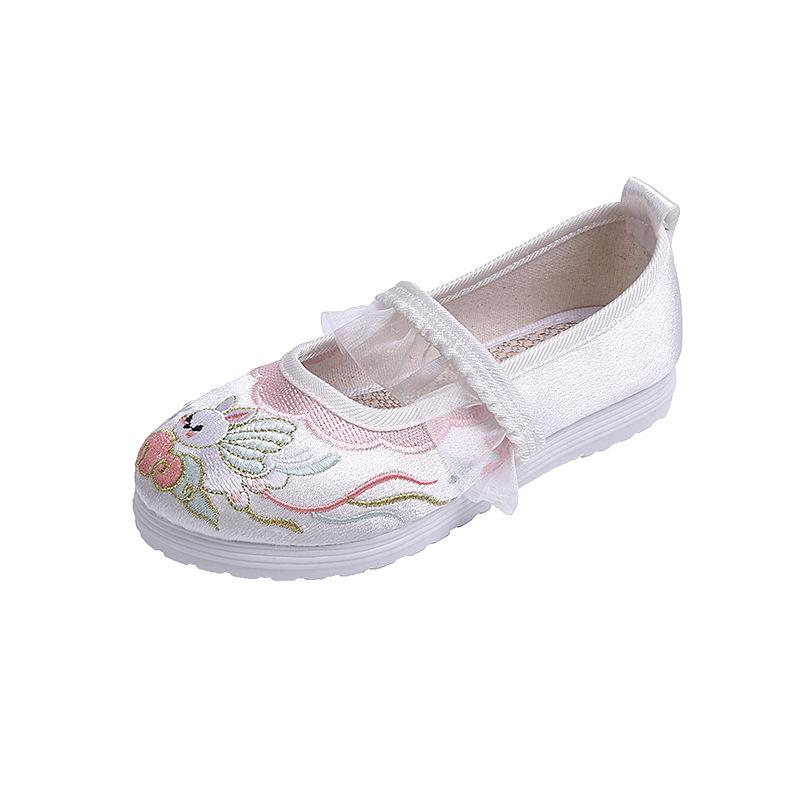 [Xiaofei Rabbit] 2025 New Summer Children's Antique Embroidery Antique Embroidery Shoes Chinese Style with Hanfu Shoes