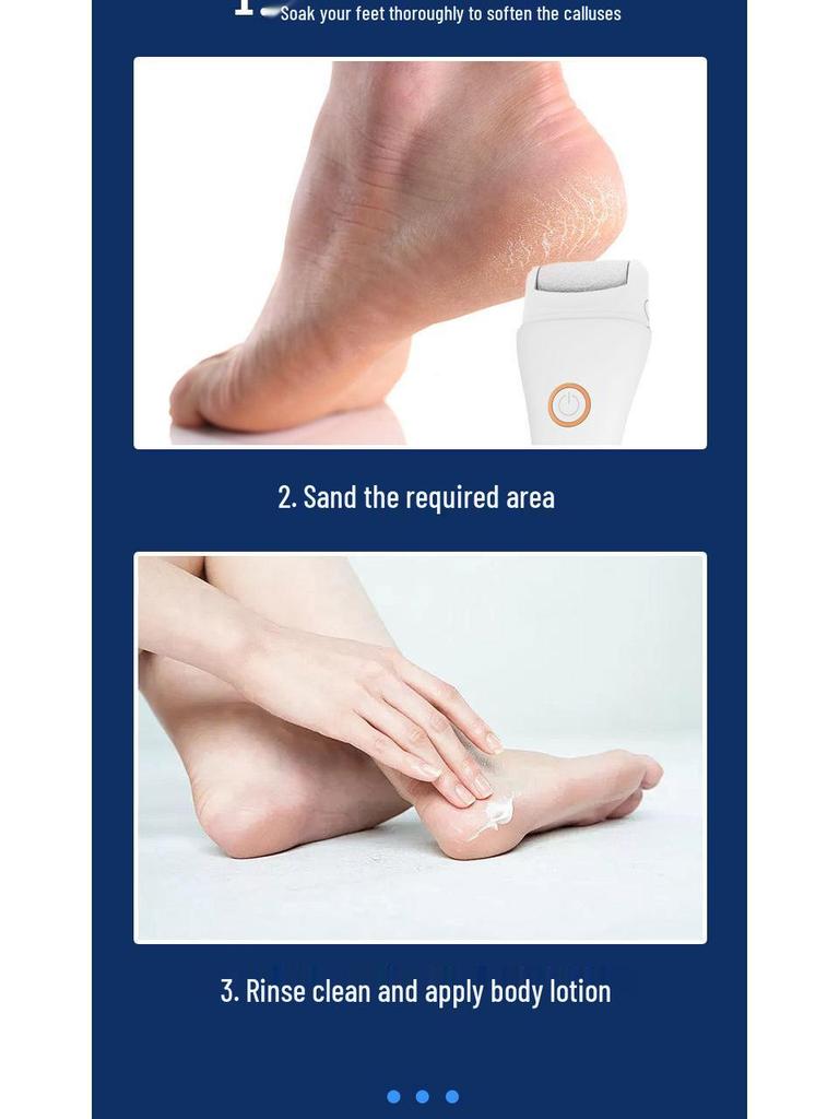 Lima Elettrica Impermeabile Ricaricabile per Piedi: Rimuovi Calli con Display Digitale per la Cura dei Piedi.