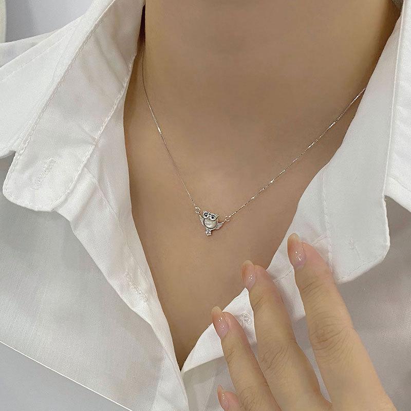 Shell Owl Necklace Cute Little Animal Collarbone Chain Temperament Versatile New Trend Niche