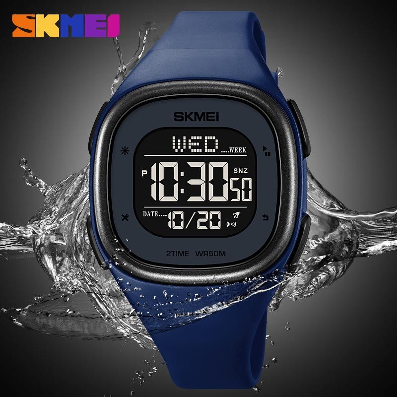 Watch Simple Square Single Display Men's Electronic Watch Multifunctional Outdoor Sports Student Camouflage Electronic Watch
