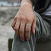 Vnox 5.7mm Woven Textured Open Ring for Men Boys, Adjustable Simple Metal Finger Band, Vintage Male Jewelry