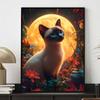 5D Diamond Painting Moon Night Flower Cat Decoration DIY Full Diamond Mosaic Inlaid Cross Stitch Set Gift
