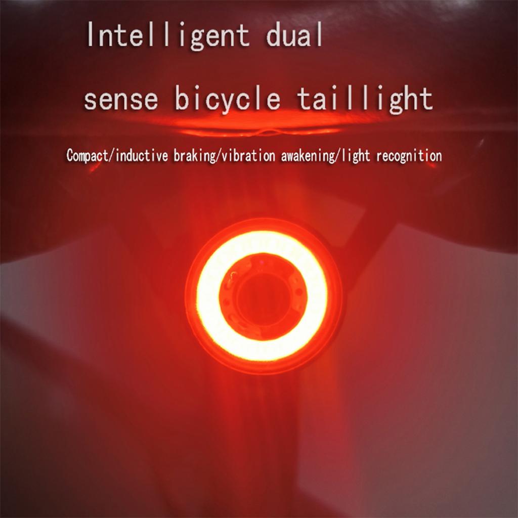Tail Light Smart Normal Version with 3.7V 400mAh Rechargeable Battery Type C Charging Input Bike Lights for Adult Bikes