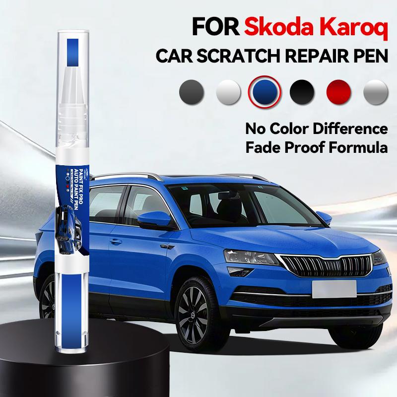 For Skoda Karoq 2017-2025 NU Paint Repair Pen Touch Up Scratch Remover DIY Auto Accessories Black White Orange Silver Blue Red
