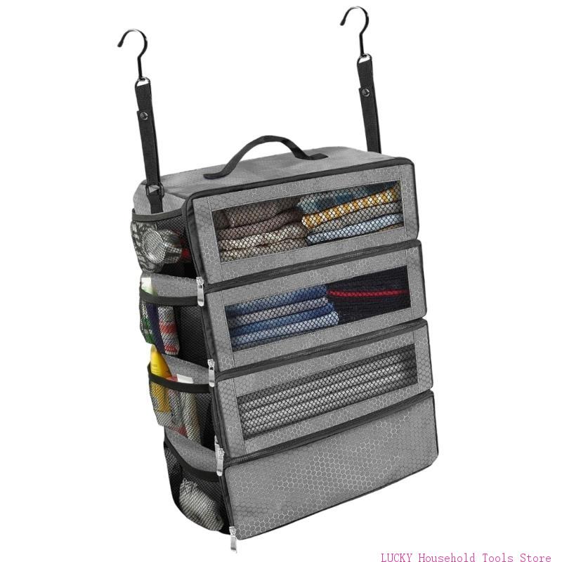 

J0MC Portable Foldable Clothes Storage Bag For Efficient Packing And Organization сірий колір