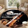 Custom Name Personalized Demon Slayer Print Round Rug, Versatile Home Decor Carpet, for Playroom, Apartment, Balcony, Entryway, Hallway Gift