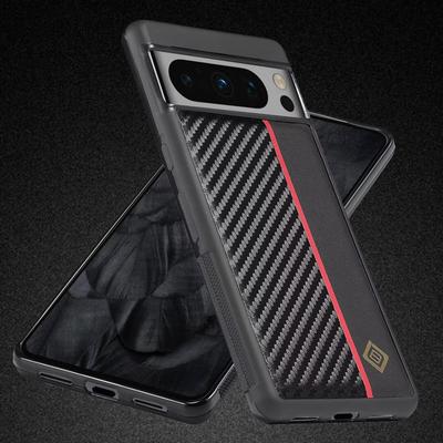 Pro Google Pixel 9 8 7 XL Pro 7A 8A Pouzdro PU Kůže Styl Uhlíkových Vláken Nárazuvzdorný Zadní Kryt
