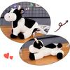 Realistic Plush Cow Toy Soft Stuffed Animal with Black & White Spots Cuddly Companion Birthday Gift for Boys Girls