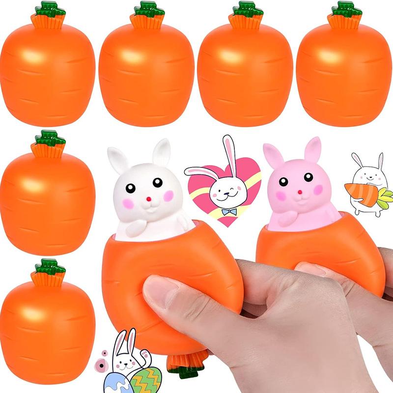 

1/3/5Pcs Easter Squeeze Rabbit Sensory Toys Prank Funny Gifts for Kids Birthday Favors Easter Basket Filler Decoration Supplies 1pcs